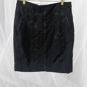 Zara black lace pencil skirt